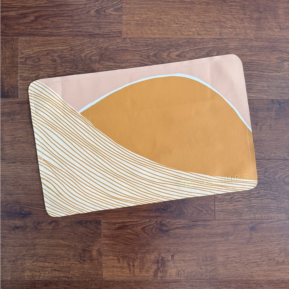 Gathre Modern Peach, Tan and Gold Placemat